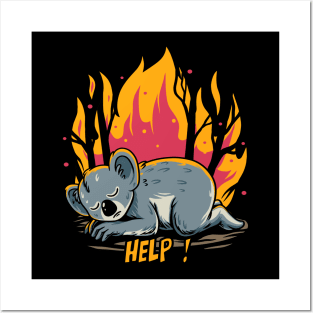 Burn Koala Posters and Art